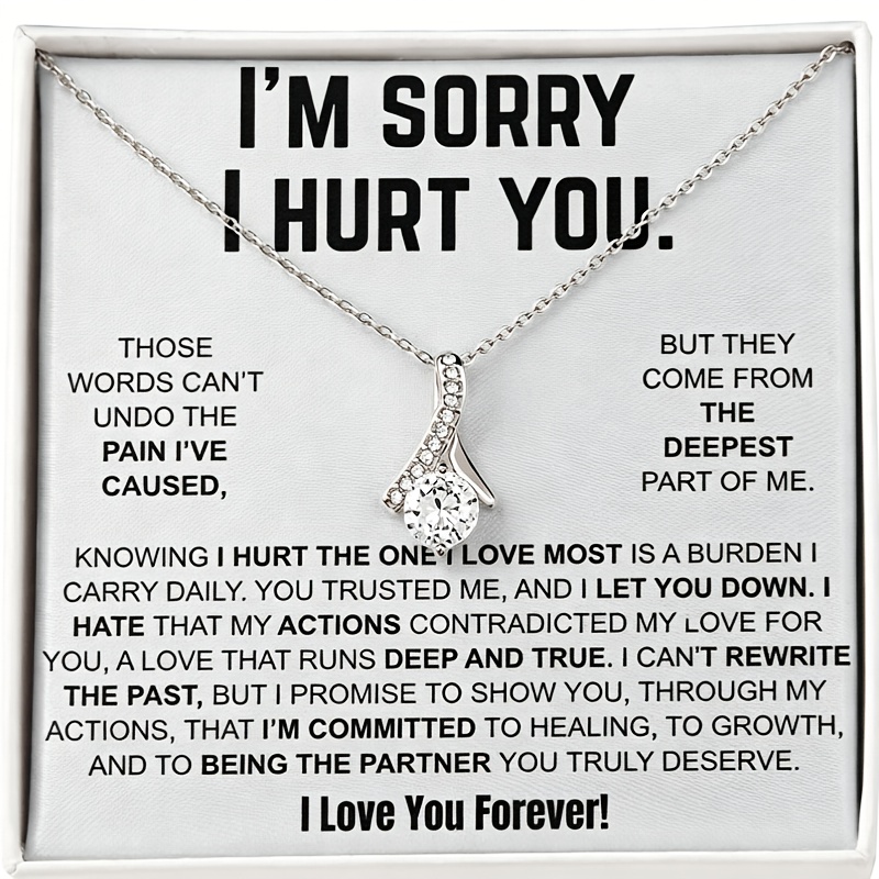 TEMU Cadeaux d' pour votre ou votre femme - un collier " ", un cadeau de , un cadeau de après une dispute, un cadeau d'