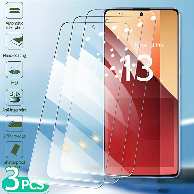 

3pcs Hd Tempered Phone Film For 13 13 Pro 13 4g Note13 5g 13 Pro 4g 13 Pro 5g Phone Accessories 9h Hardness Hd Film