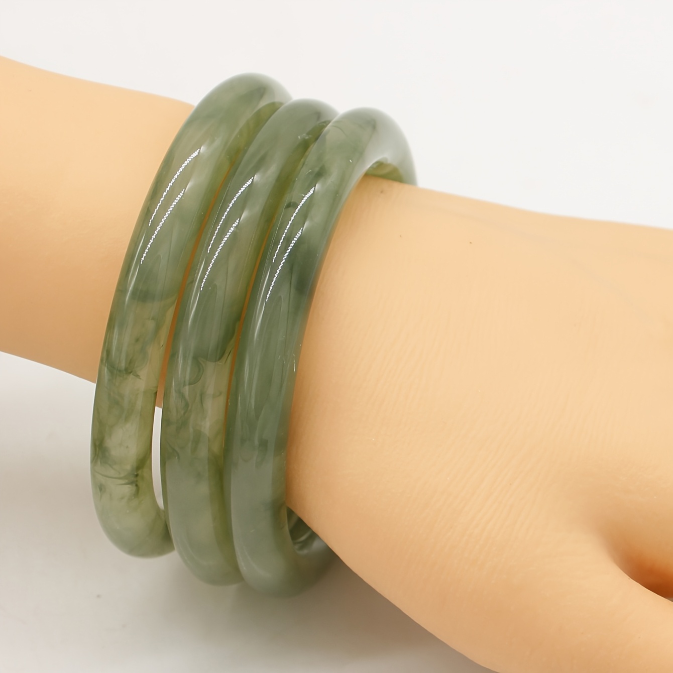 TEMU 3 Bracelets, Elegant Chinese Style Women's Bracelets, Mosaic-free, Non-plated, Authentic Luxury Accessories, Vintage Style