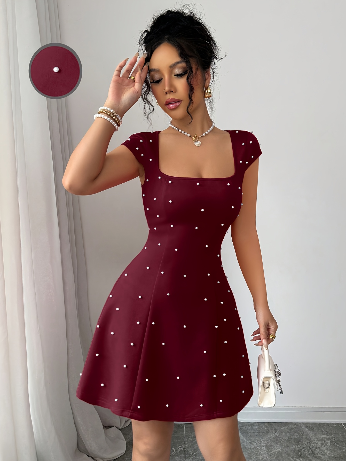 burgundy dresses - Bahrain