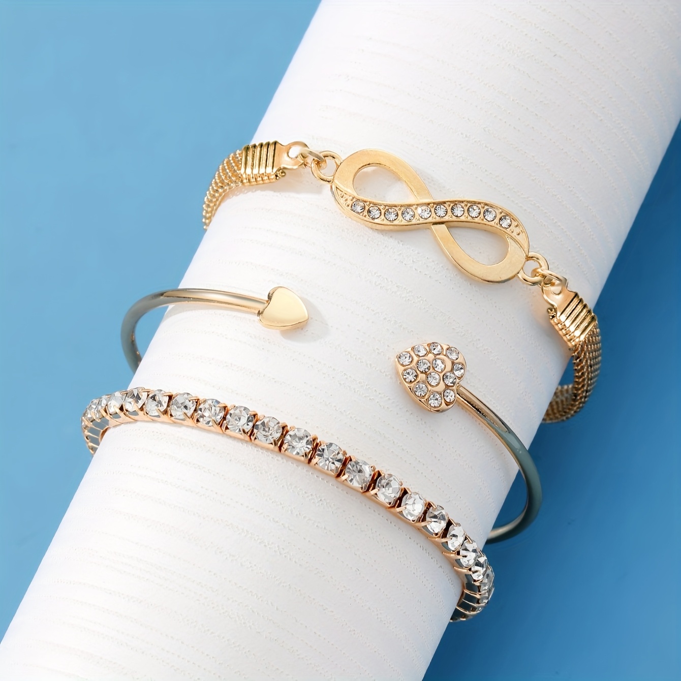 Conjunto de 3 pulseiras de braçadeira para mulher 6