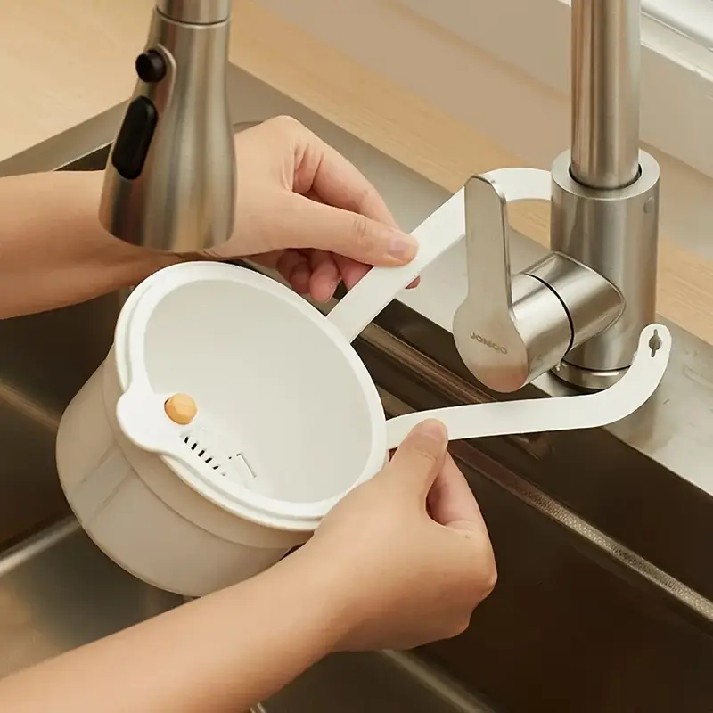 1pc hanging sink drain basket removable   with easy clean durable plastic space saving design for kitchen bathroom sturdy construction Product details 4