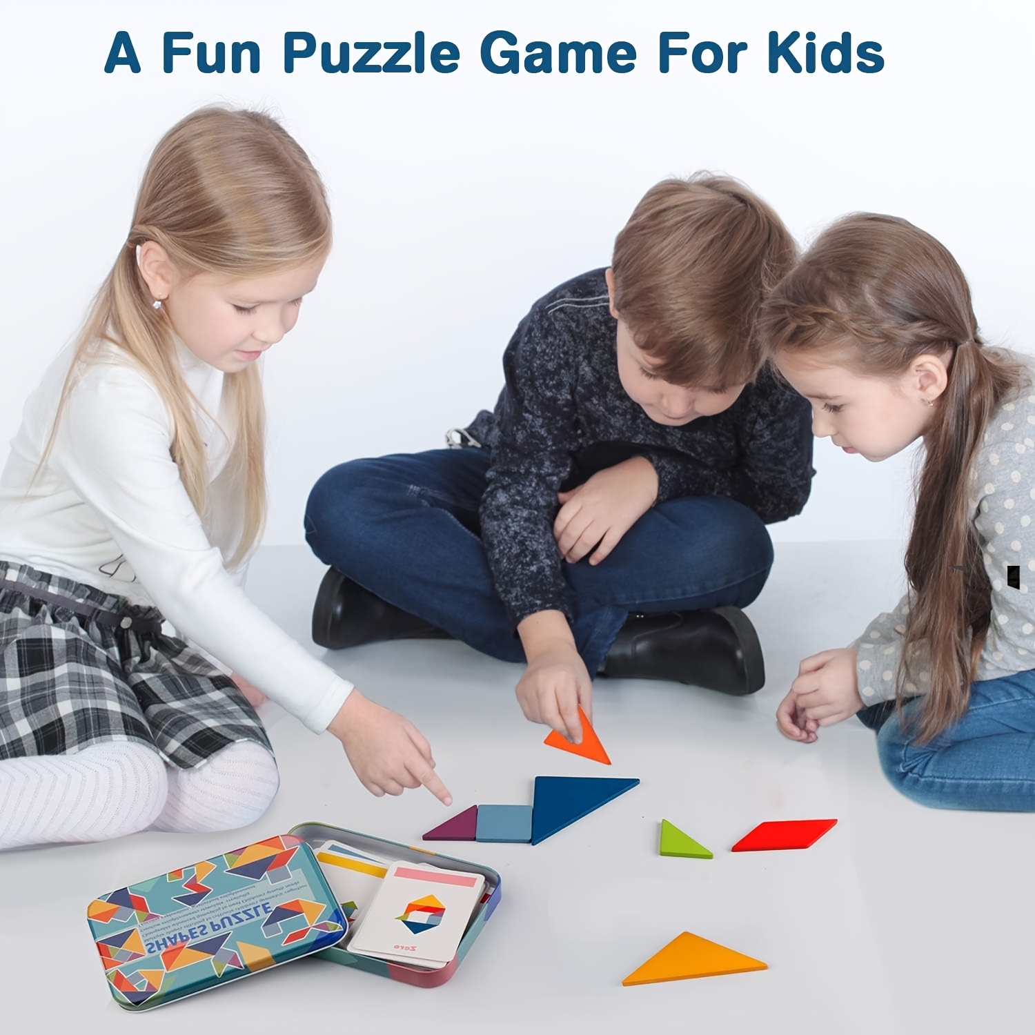 Wooden Block Puzzle, Colorful Educational Gift