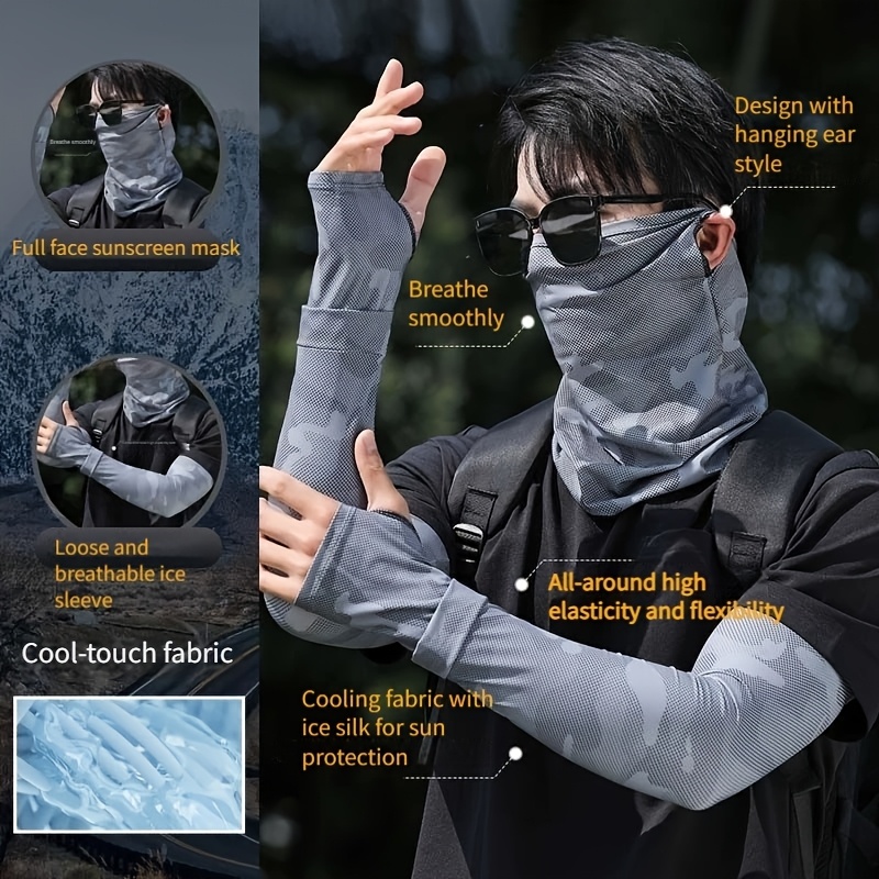 item picture lightweight and breathable ice sleeves for men designed for summer ideal for activities like cycling fishing and hiking   offer quick drying and mosquito   while covering the entire arm