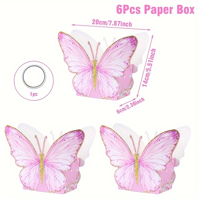 TEMU 6pcs Flower Decorative Paper Boxes, Blue, Flower Cardboard Boxes For Fresh Flower Arransynthetic Gemstoneents, Theme Shower, Wedding & Birthday
