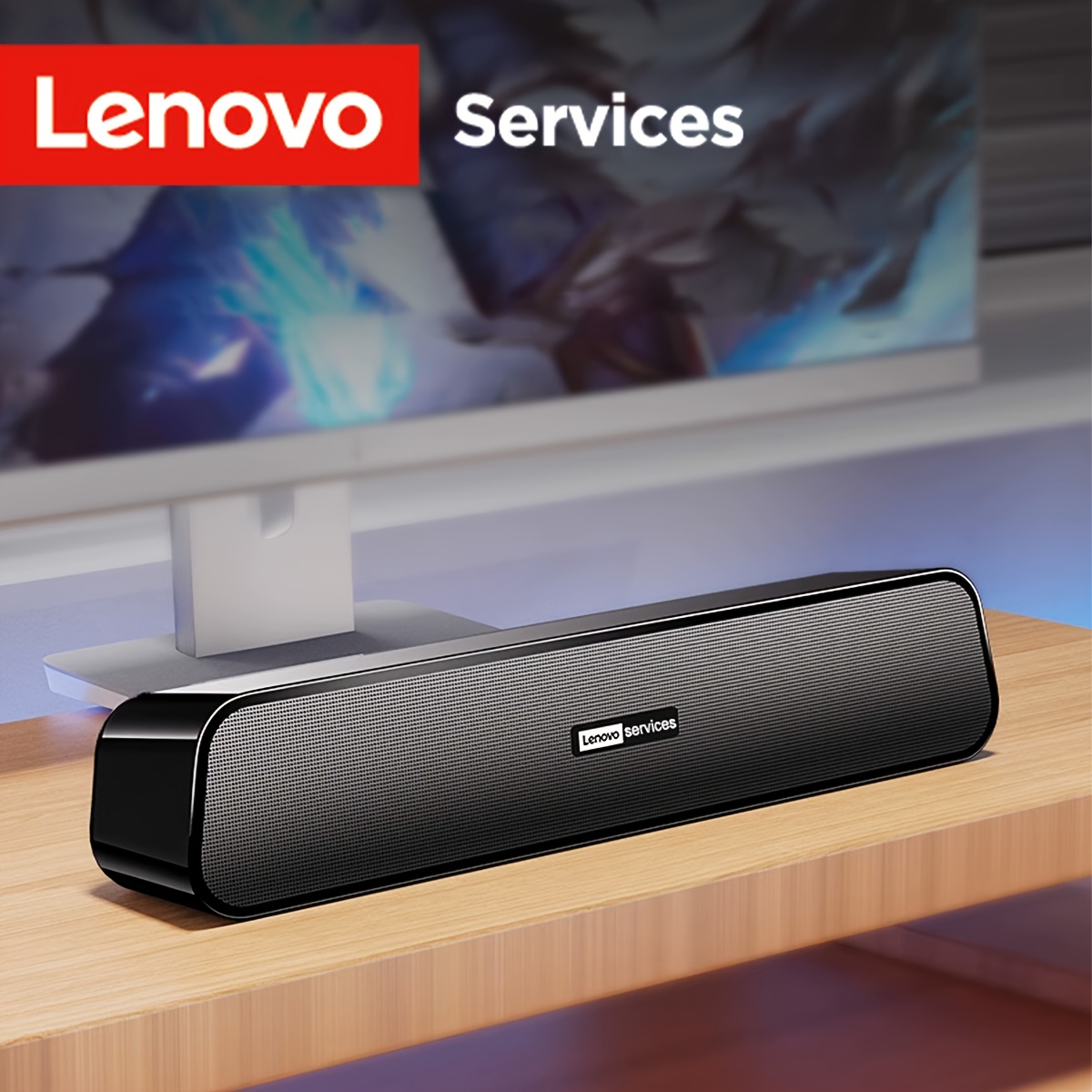 For Lenovo USB-Powered Stereo Speakers for Desktop & Laptop - Deep Bass Boost, Quiet Operation, Durable Design with Surround Sound Output for Gaming, Movies, Music, Computer Accessories, Gaming Audio Gear, Modern Audio Setup, Subwoofer Boost