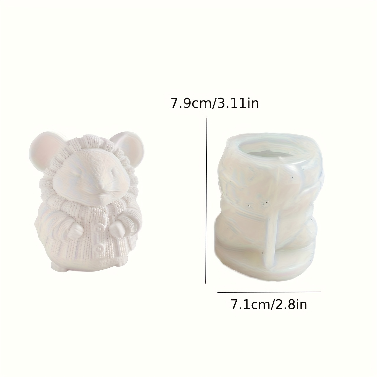 Image of Diy Resin Silicone Mold Sweater Mouse Home Desktop Atmosphere Decoration Festival Gift Resin Gypsum Handicraft Gift Silicone Mold Diy Enthusiast Casting Mold For Gift Making