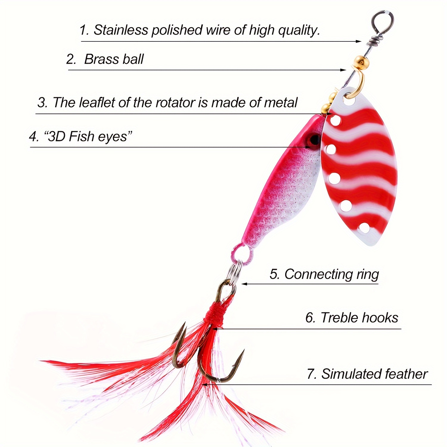 Sougayilang Metal Spinner Lure Bionic Fishing Lures Trout - Temu