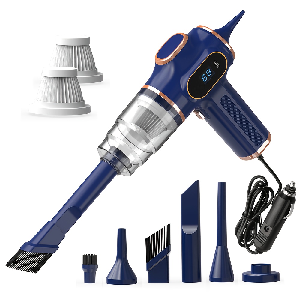 TEMU Small Handheld Vacuum Cleaner For Car And Home Use, 5000 Strong Suction, Lightweight And Portable, For Cleaning Work In Including Cars, ,