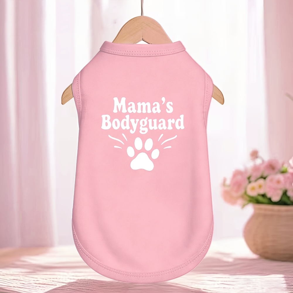 TEMU Pet Vest "mama's " Themed Print, Breathable Thin Sleeveless Dog Vest, Suitable For Small And Medium Dogs And Cats, Summer Pet Apparel, In