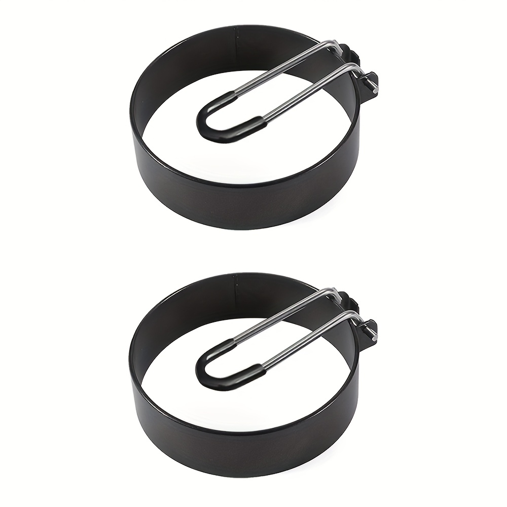 TEMU 2/4pcs Heavy-duty Stainless Steel Egg Ring-perfect Round Eggs, Easy-clean Non-porous Surface, Ideal For Breakfast Sandwiches, Fried Eggs,