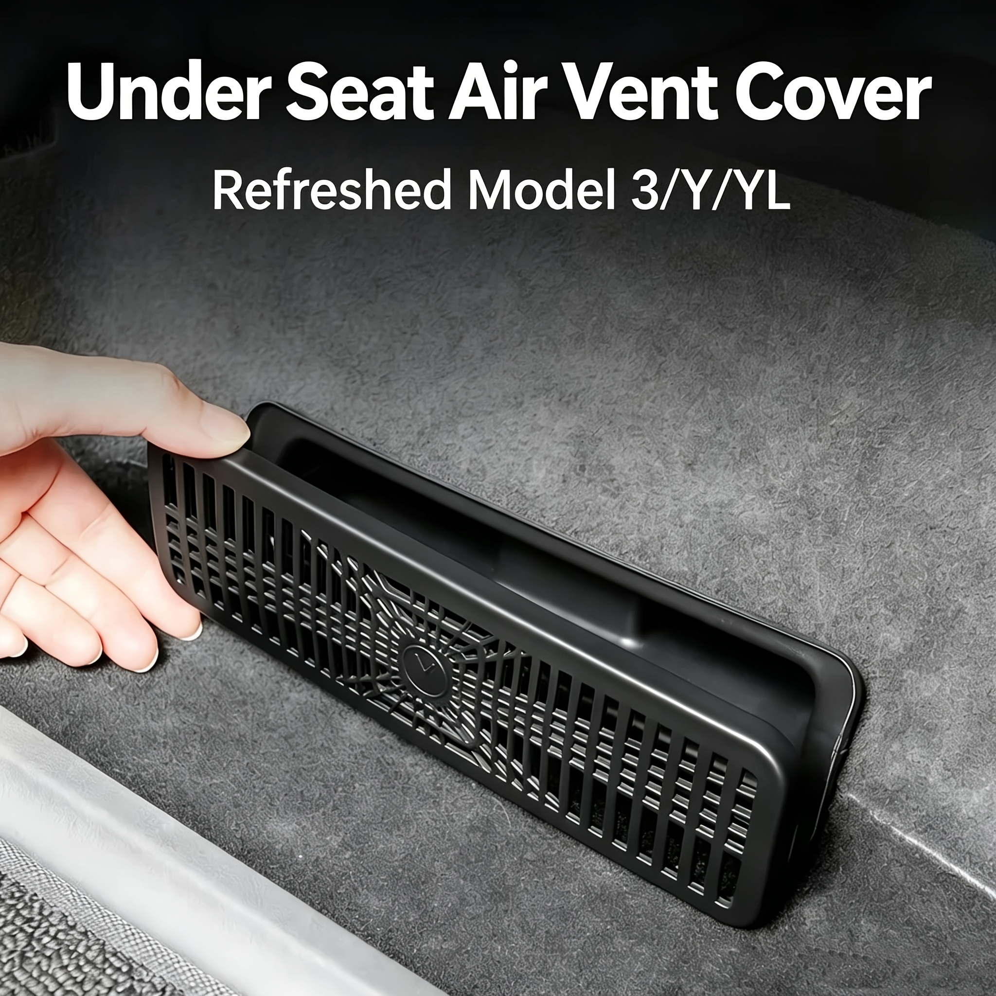 TEMU Para 2025 2026 para TESLA Model 3 Y YL Cubierta de de Aire del Coche el Asiento Cubierta de Protección de Ventilación Protector de Rejilla Anti