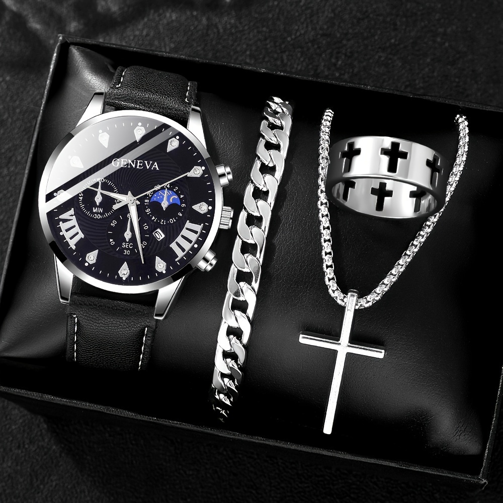   mens 4pcs     set   unique         display       matching bracelet           details 0