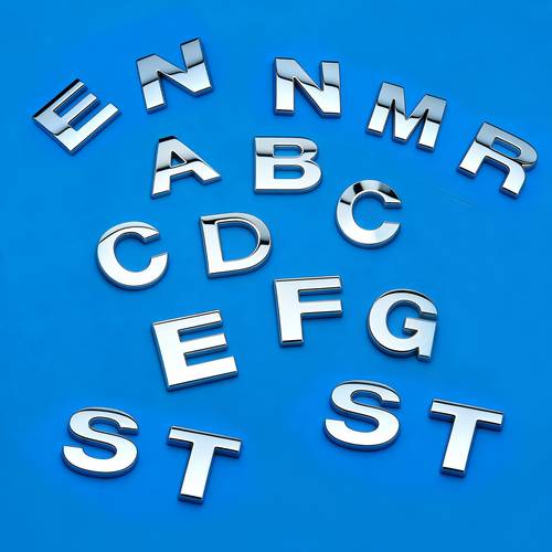 3d metal car letter stickers english stereo letters diy car emblems car identification letters and numbers waterproof and metal body decals fade resistant character and tail badges decorative car decals