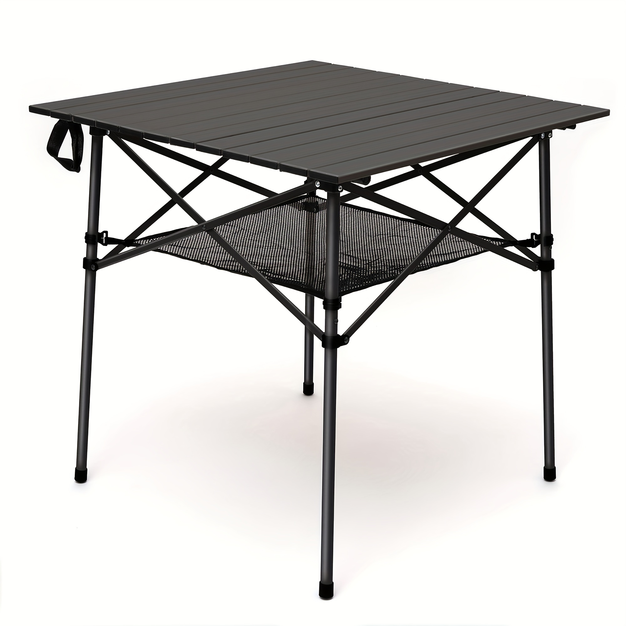 

Sunnyfeel Outdoor Folding Table | Lightweight Compact Aluminum Camping Table, Roll Up Top 4 People Portable Camp Square Tables With Carry Bag For Picnic/cooking/beach/travel/bbq
