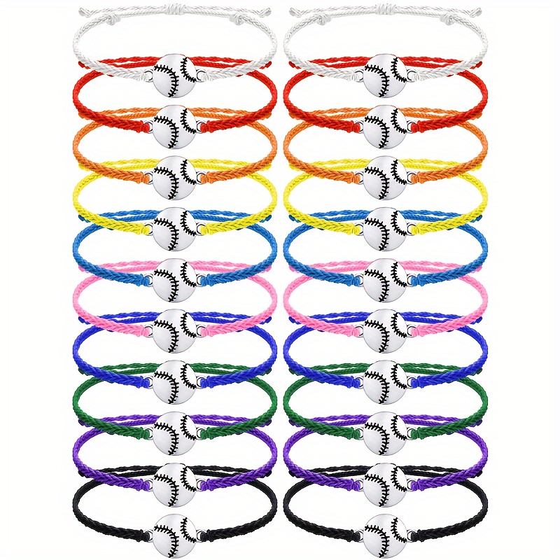 volleyball softball sport charm bracelet adjustable sport Temu