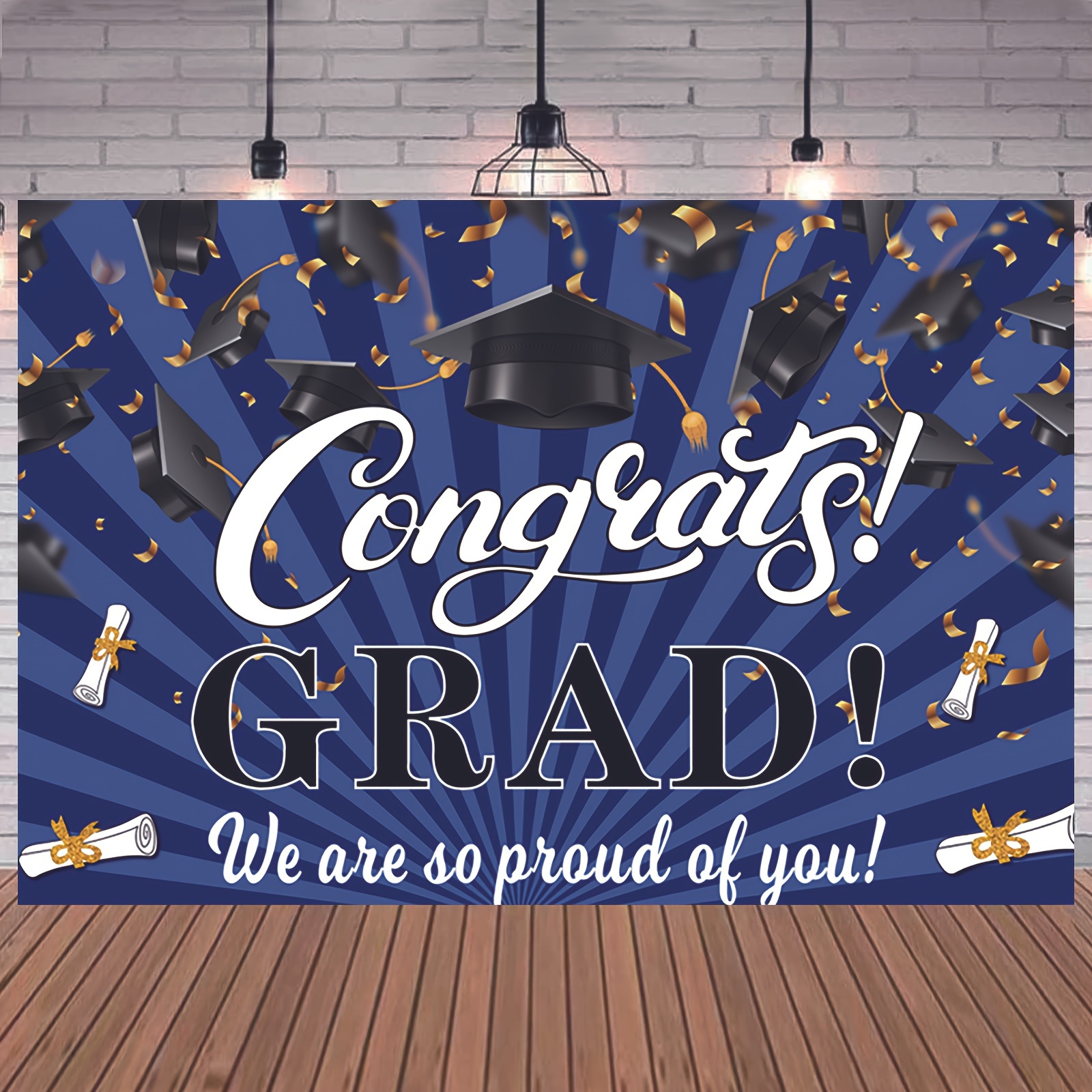 1pc, 5*3ft Graduation Season 2024 Graduation Party Background Blue ...