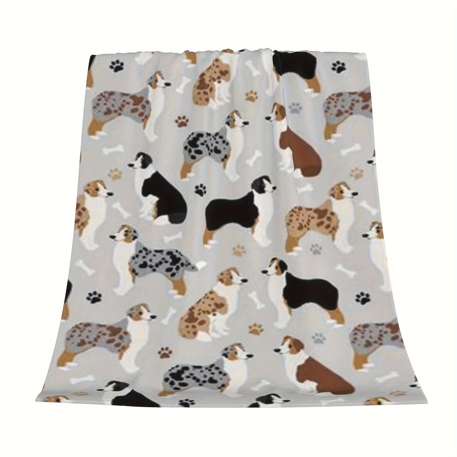 

Vintage-style Love Theme Cotton Blanket - Dog Print, Lightweight Warm, Wrinkle Care, No Feathers, Ideal For Sofa, Couch, Bedding, Travel, Camping, Generaling Fit - 1pc 50x40inch