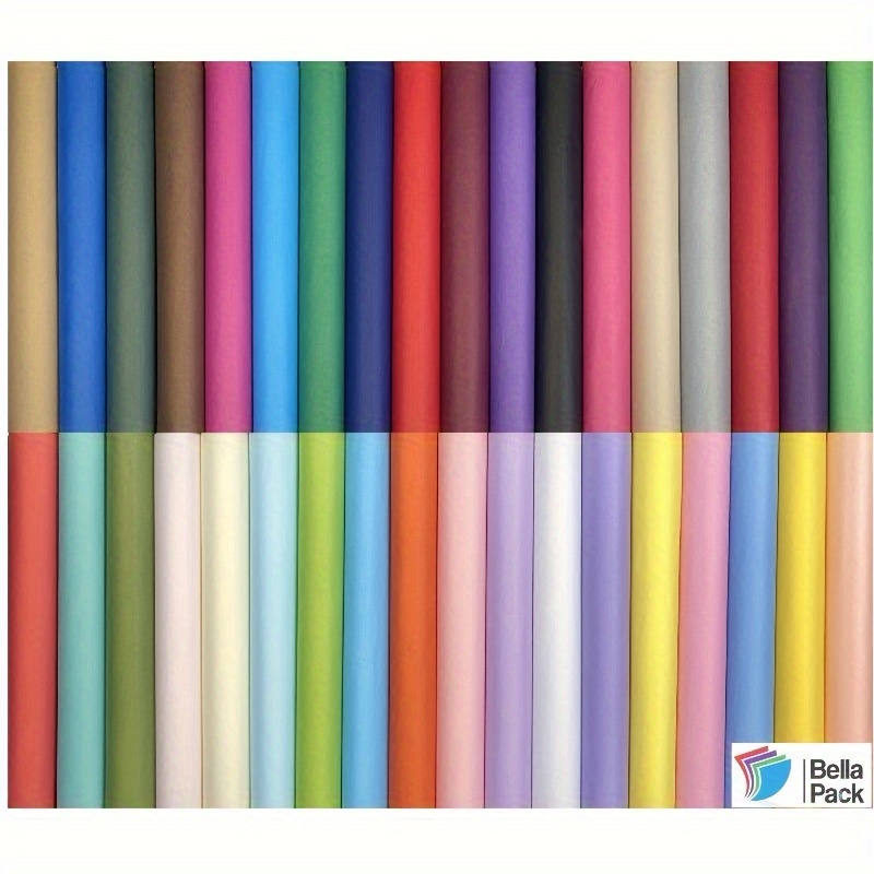 

120 Sheets 36 Solid Vibrant Color Paper For Birthdays, Holidays, And All Occasions 20"*20