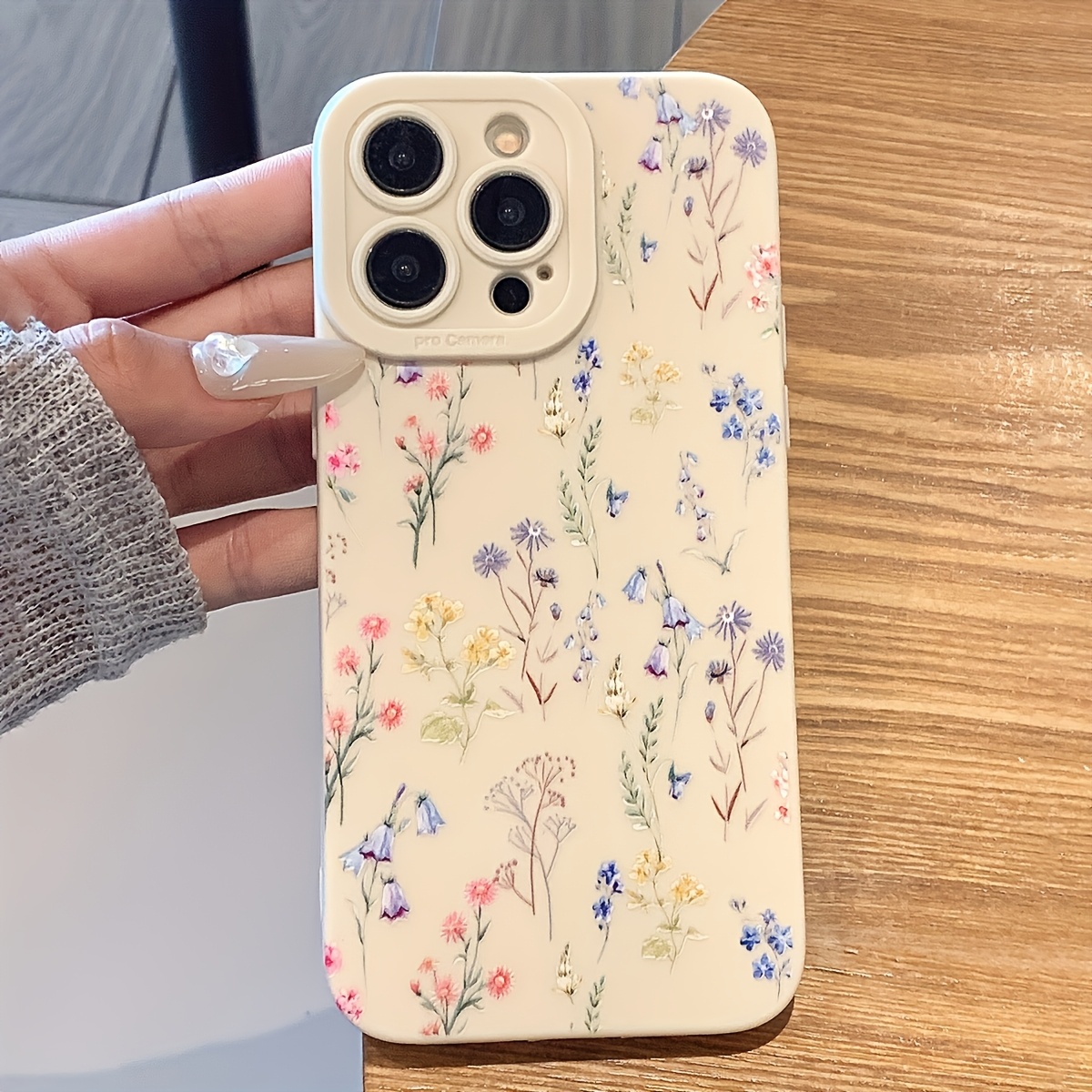 TEMU Telefoonhoesje - Telefoonhoesje met verse bloem, Eye Phone Case, Geschikt voor Iphone 16Promax/15/14Plus/13/12/11 Beschermhoes