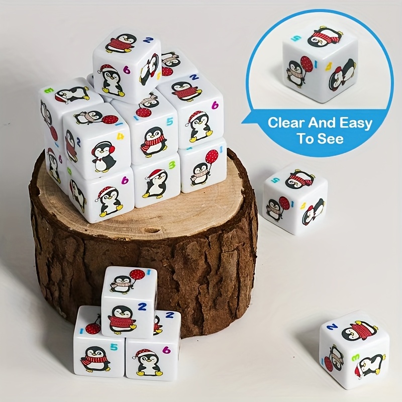 4pcs Penguin Theme Dice Set for Role-Playing Games