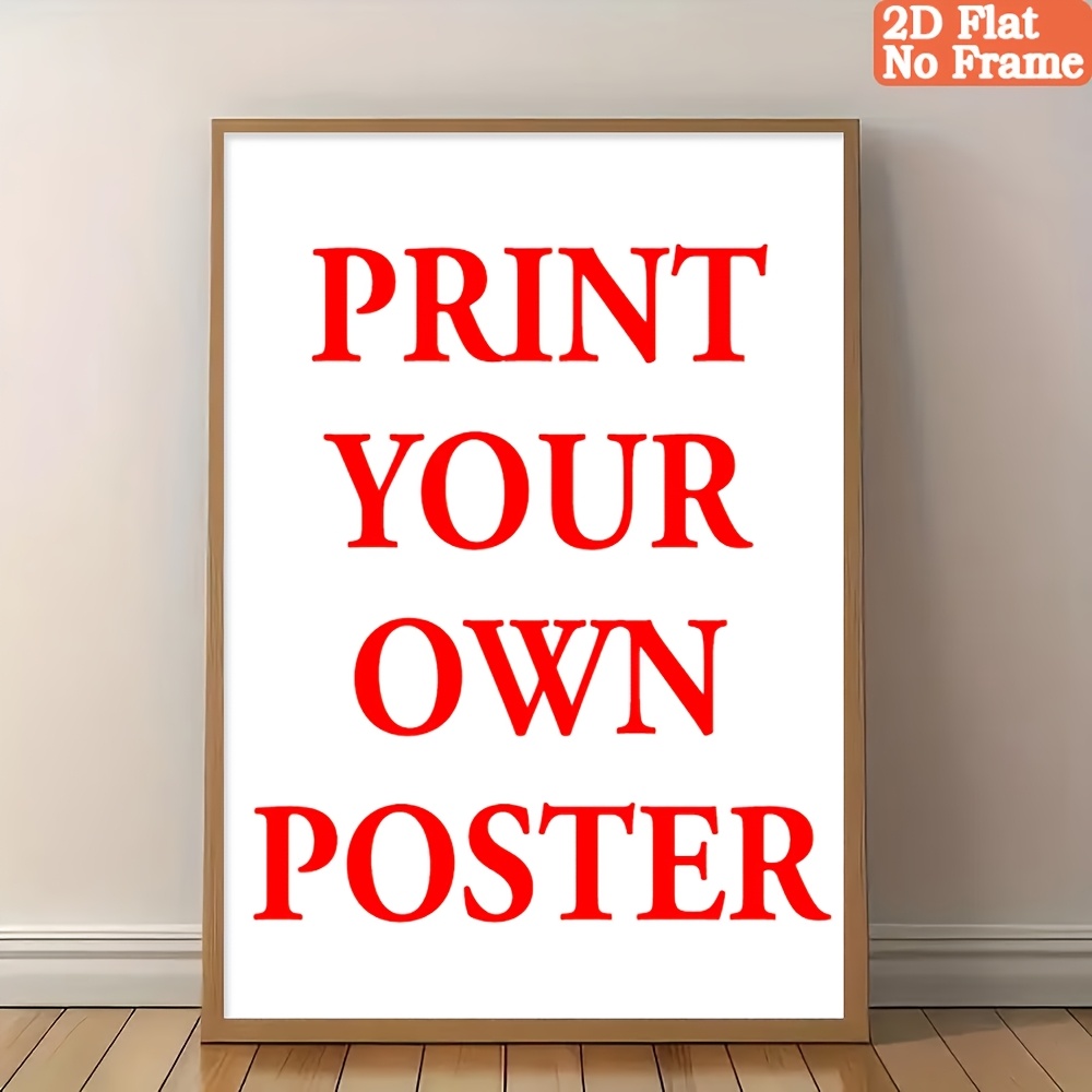 TEMU 2d Flat, 1pc Vertical Custom Oil Poster Suitable For Bedrooms, Dorms, Home Offices - Personalized Vertical Wall Art With Your Own Photo/text/,