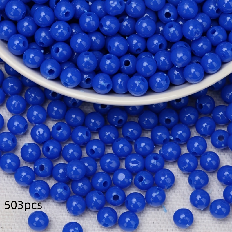 TEMU 503 pezzi di perline acriliche colorate da 8 mm, idee per borse e orecchini, colori misti casuali