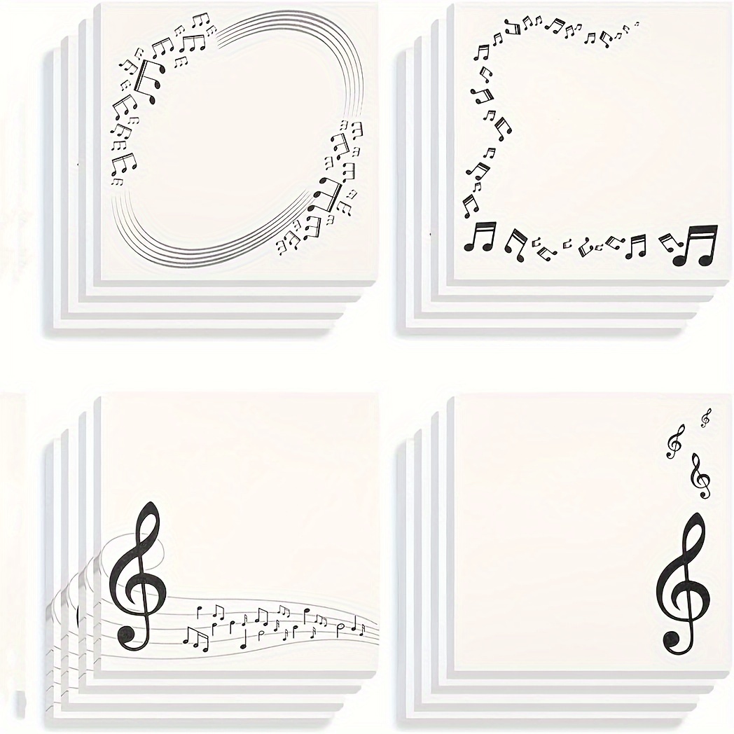 

30-page Music-themed Notebook With Notes - Assorted Including Treble Clefs & Treble Clefs, Ideal For Students & Professionals, Random Color , Music Gifts