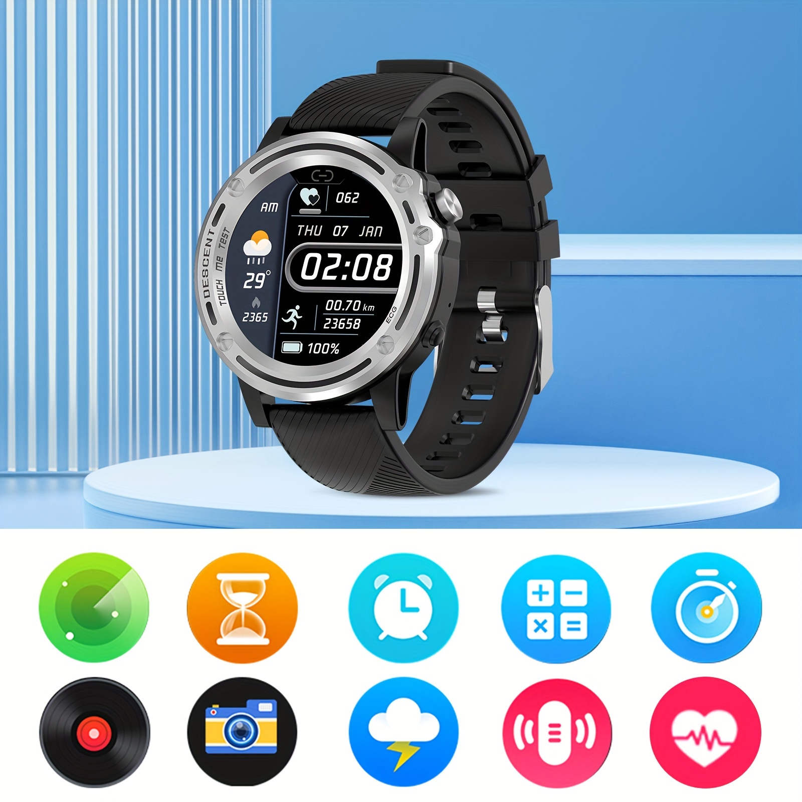 Smart Watch Fitness Tracker Telefoni Cellulari Android Ios - Temu Italy