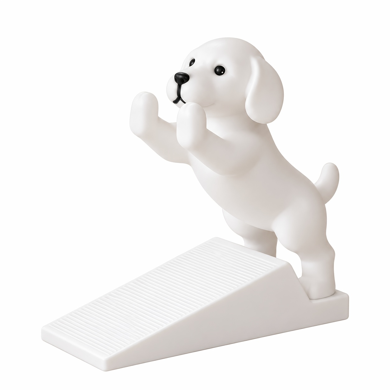 TEMU 1pc Adorable Puppy & Door Wedge - Non-slip Anti-slam Door Holder With Cute Dog, Stable Floor Suitable For Bedroom, Entryway, Wood Floors,