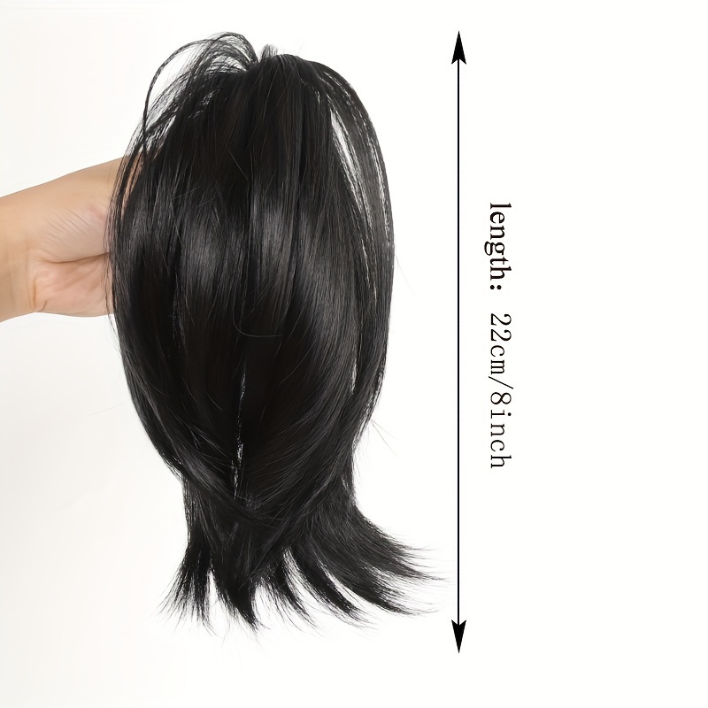 chic claw clip ponytail extension for women straight synthetic hair versatile easy to style details 3