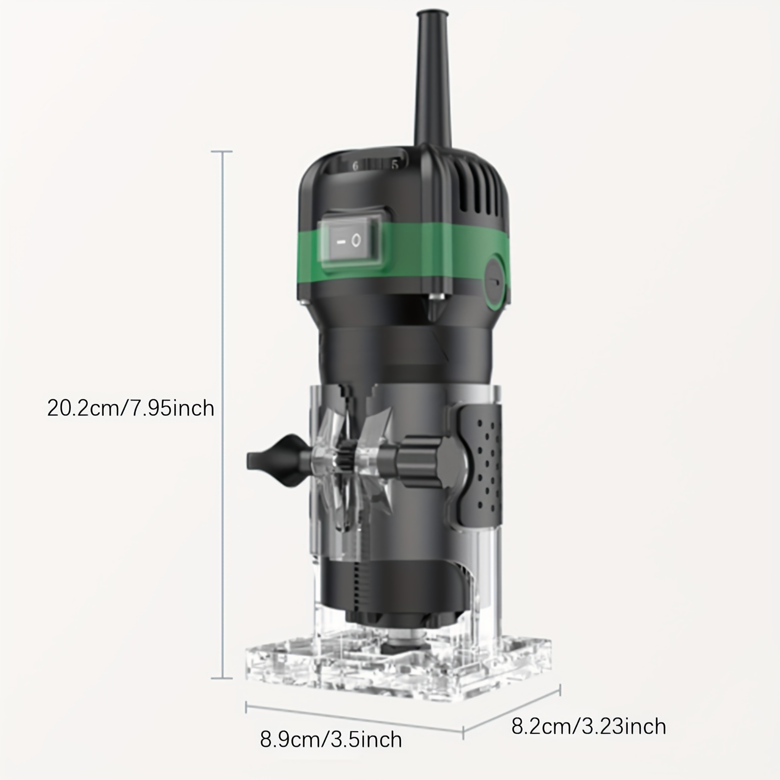2 Basi Per Fresatrice E Trimmer In Metallo E Plastica – 7.1 Cm, Ricambio Per Lavorazione Legno, Nero