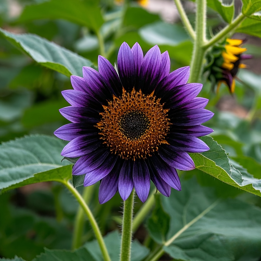 

1pc Purple Sunflower Wooden Tabletop Decor, Outdoor Patio Display For Birthday & Easter, Accent Without Container