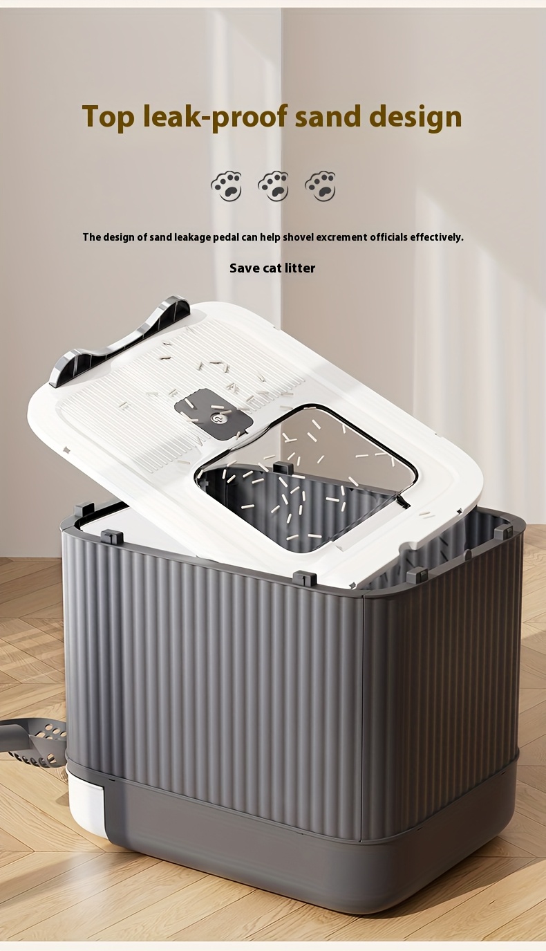 BRAIDOL XL/XXL Caja de Arena para Gatos Cerrada con Sistema de Control de Olores, Cajón de Fácil Limpieza y Cubierta Antisalpicaduras - Caja de Arena Resistente Adecuada para Hogares con Múltiples Gatos, Gatos Grandes y Mascotas con Sobrepeso - Recinto Duradero con Ventilación y Pala Gratis