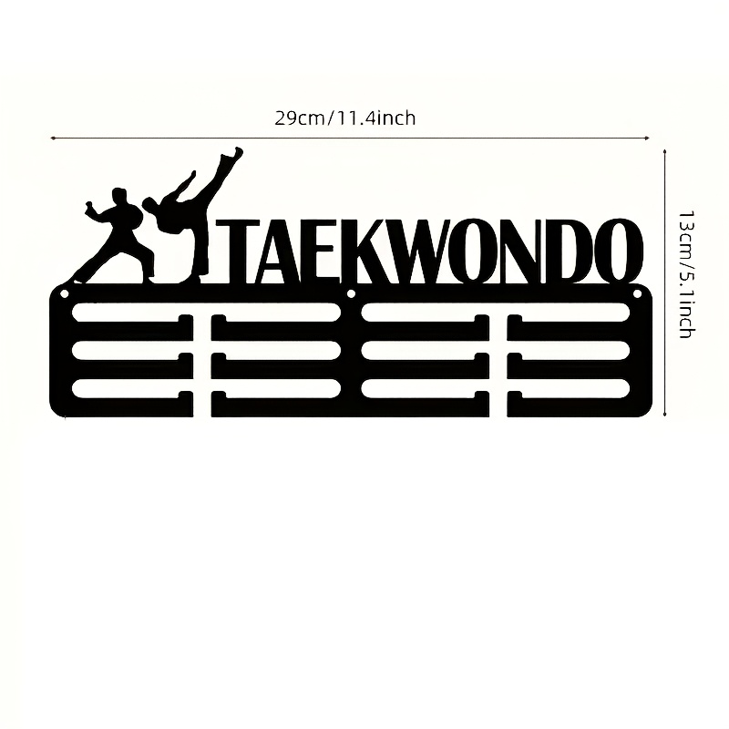 TEMU 1 support de présentation de médailles de taekwondo en métal élégant - Facile à installer, support mural de décoration intérieure perçage pour