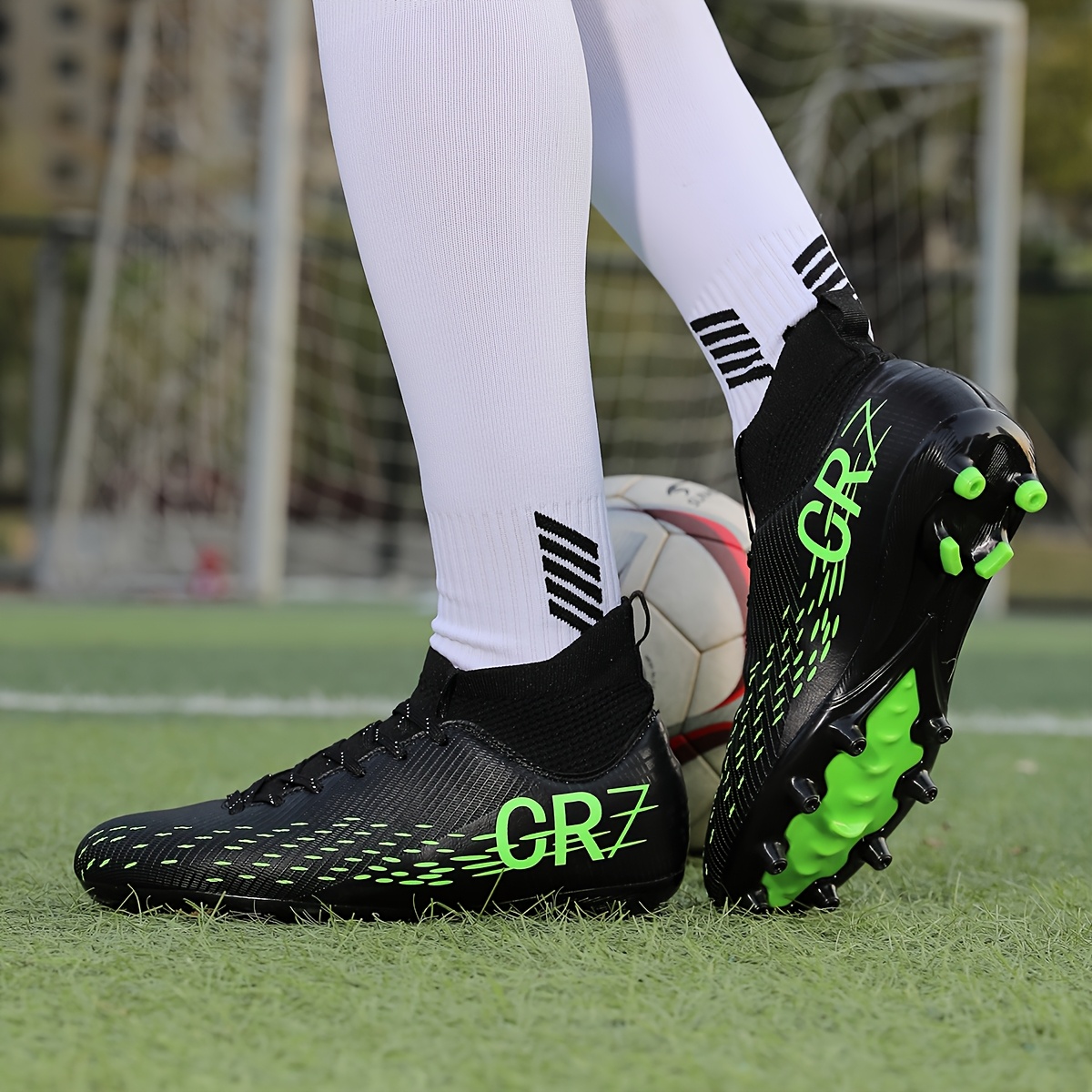 Cleats Shoes Neon Green Youth Football Cleats Youth High-Top