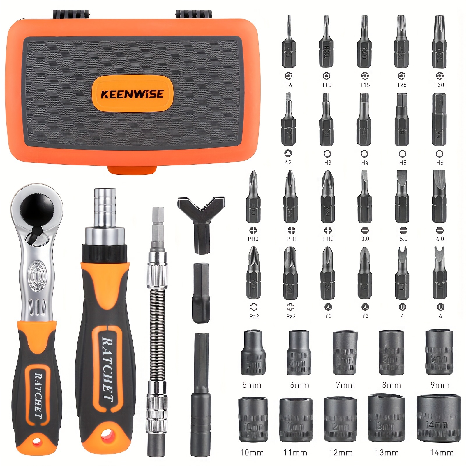 

Ratcheting Screwdriver Set: Keenwise 38-in-1 Ratchet Screwdriver Tools Versatile Magnetic Tools For Mechanics And Diy Enthusiasts (2880b)