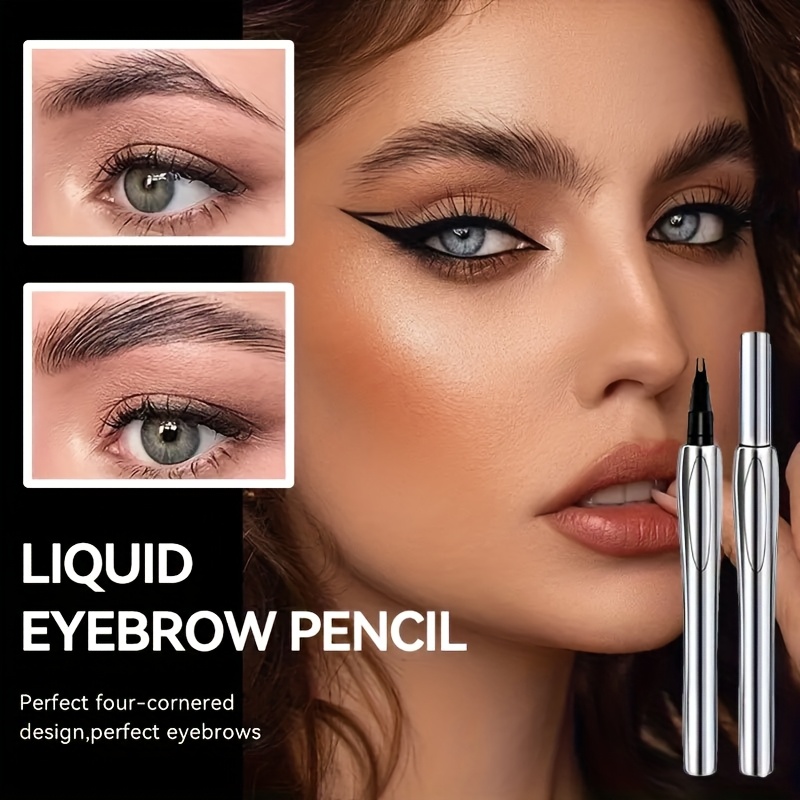 2 Forked Eyebrow Pencil, Create Natural And Beautiful Eyebrows, Suitable for All Makeup Styles, Long-lasting Waterproof And Sweatproof, Not Easy to Smudge, 3 Colors to Choose from, Perfect Gift, Valentine'S Day Gift.