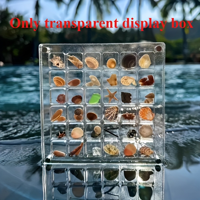 

1pc Clear Acrylic Box, Transparent Storage Case For Seashells & Conches, Miniature Accessories Organizer, Art Supplies Holder (box Only)