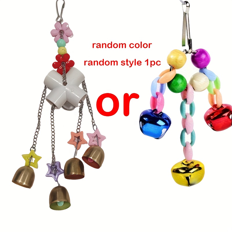 Image of 1pc Colorful Parrot Toys Suspension Hanging Bridge Chain Pet Bird Parrot Chew Toys Bird Cage Toys For Parrots Birds Home Decoration, Random Color And Style