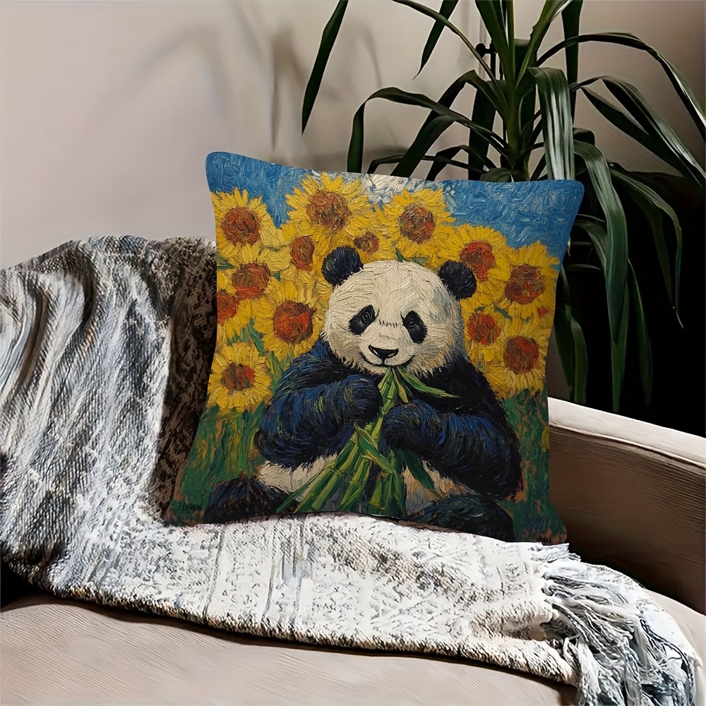 Cojines Decorativos Almohadones De Oso Panda Funda De Cojín Con
