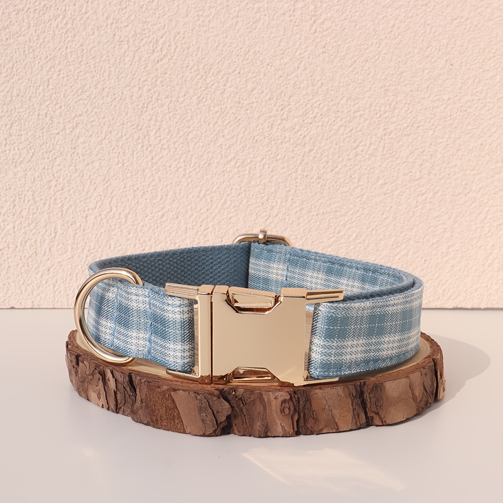 TEMU Customized Personalized Adjustable Floral Style Dog Collar, Breathable Polyester Fabric& D-ring For Attachment - Quick Release | Floral Style