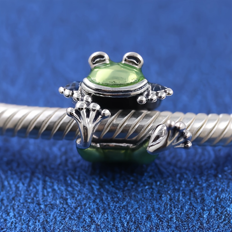 

1pc Classic Frog Charm, S925 Sterling Silver, Fashionable Women's Jewelry, Fits 3.4mm/0.13inch Snake Chain Bracelets And Necklaces