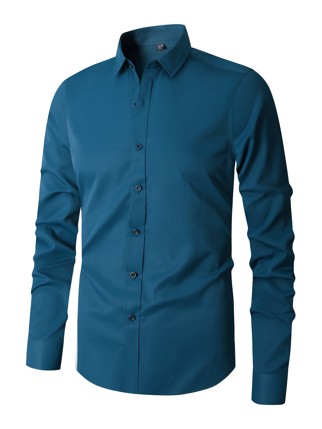 mens classic long sleeve turn collar dress shirt spring - Temu Georgia