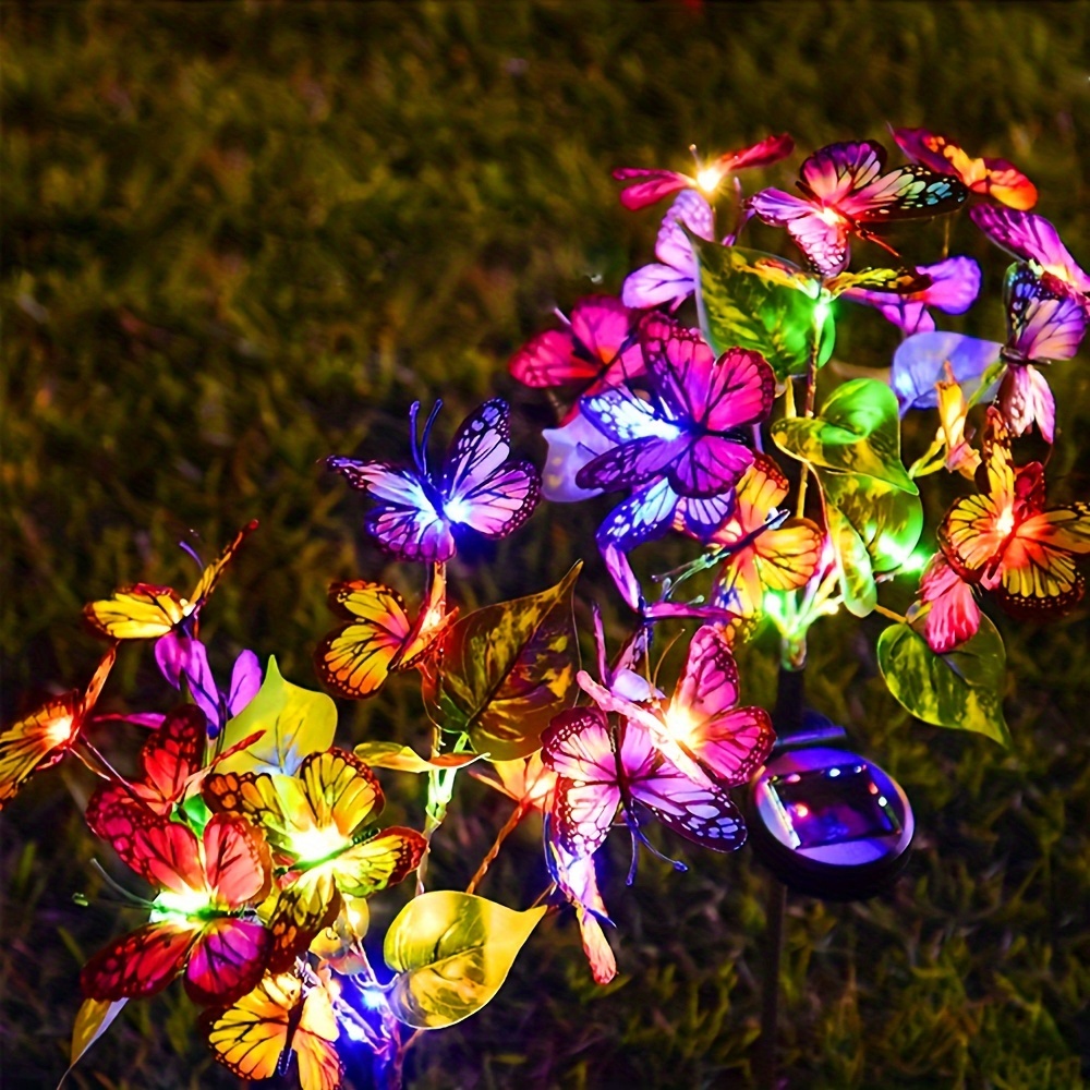 

1pc/2pcs - Night Garden - Solar Butterfly Tree Light | Garden Lawn Festive Atmosphere Essential - Patio Decor Grass Lamp outdoor Solar Lights Eid Al-adha Mubarak