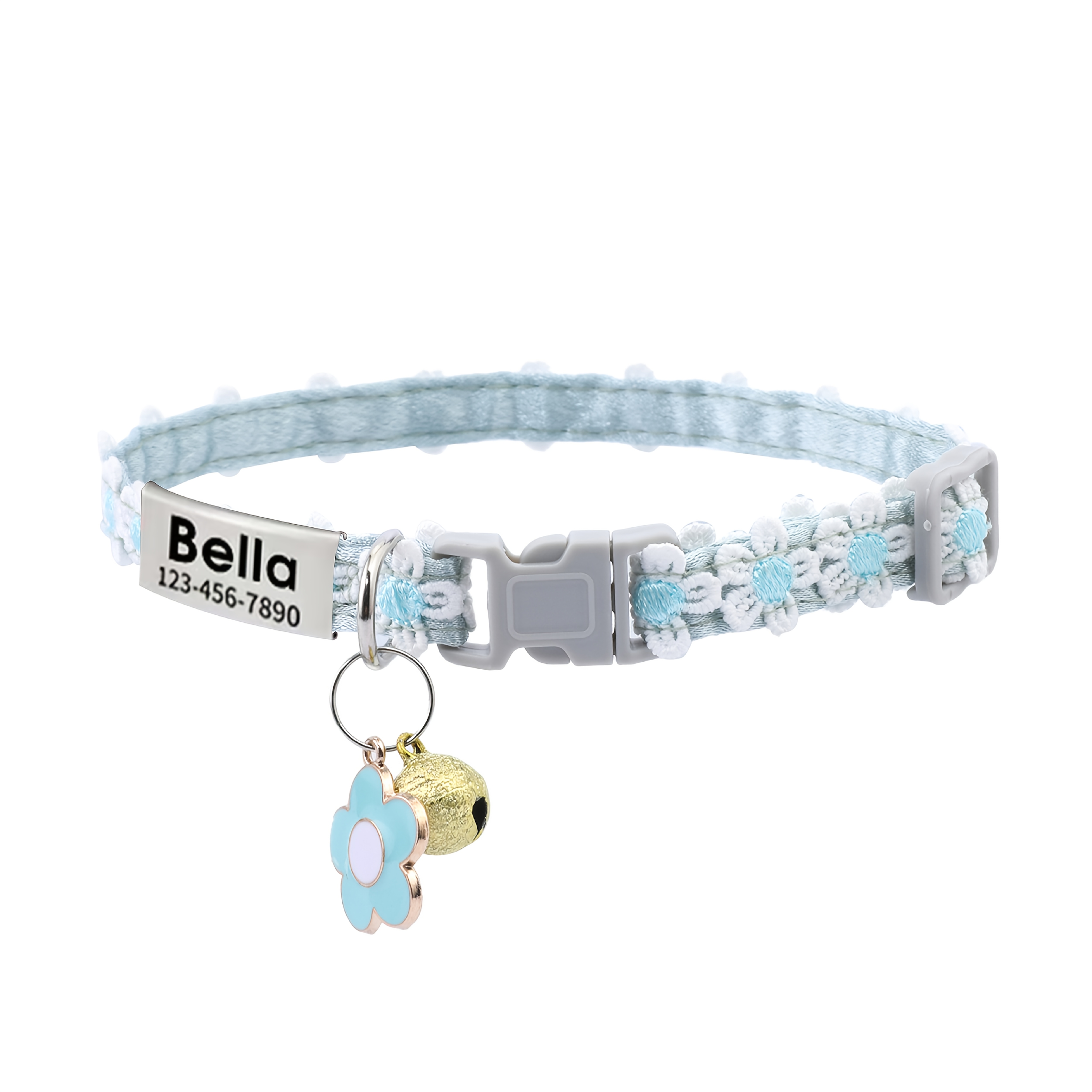 TEMU Custom Lace Cat & Small Dog Collar - Adjustable Nylon Collar Suitable For Leash, Lace Trim Pet Collar , For New Year Gifts For Kittens And