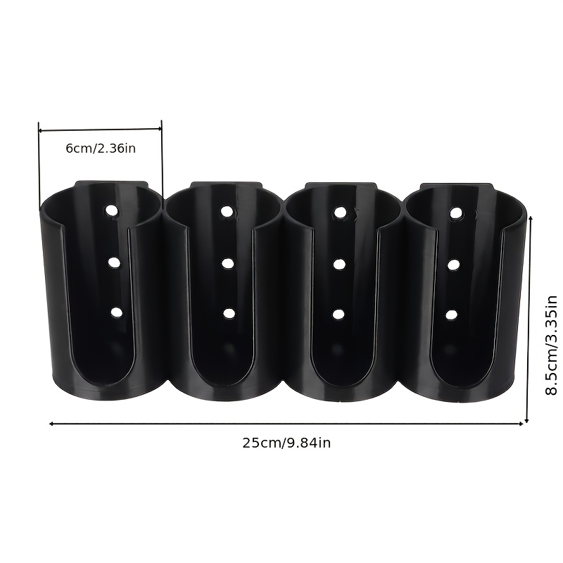 TEMU 4-hole Wall-mounted Air Can Storage Rack, Wall-mounted Spray Can Storage Shelf, Tool Wall Bottle Storage Bracket, 4-slot Spray Can Hanger,