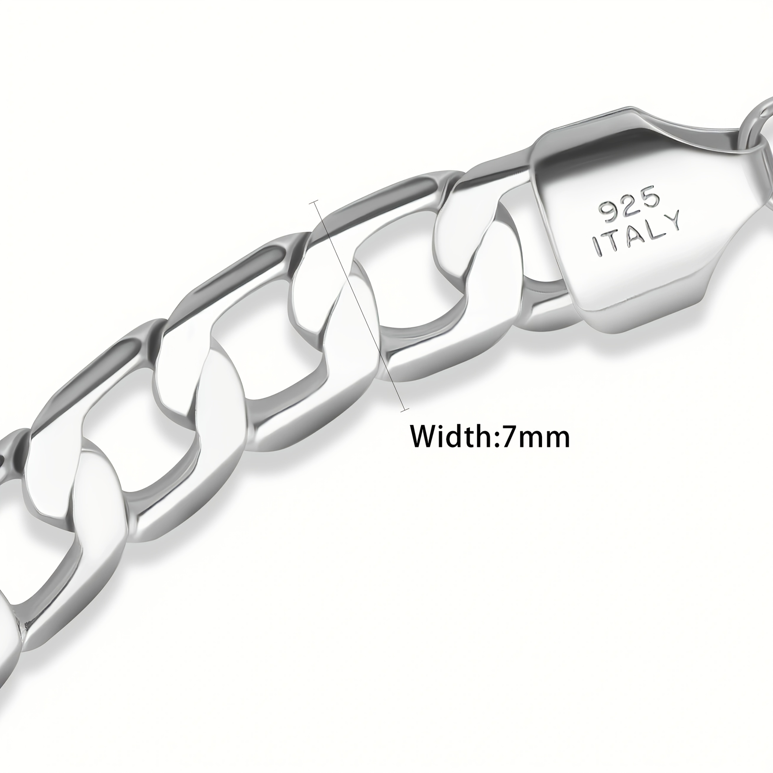 TEMU 1pc Snake Design 925 Silvery Bracelet Chain Length 7.5in Luxury High Quality Retro Street Hip Hop Holiday Gift Birthday Gift With A Box