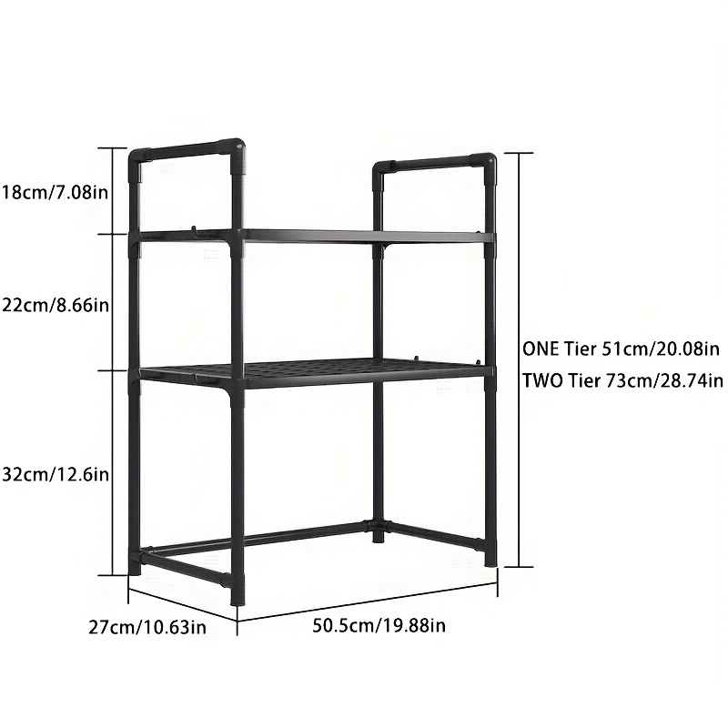 kitchen multifunctional utility shelf 2 tier 3 tier shelf great for microwave and oven open spice organizer kitchen organizer utility racks Product details 8
