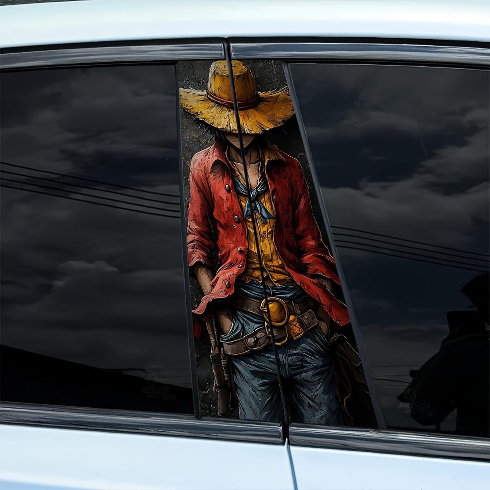 TEMU Set Of 2 Anime Car Stickers: This Waterproof And Scratch-resistant Duo Is Perfect For Any Car Model. Ideal For Vehicle Additions And Festive Decorations, It Can Be Used On Laptops And Helmets